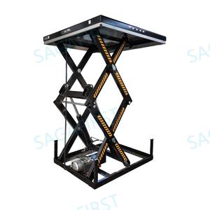 Meja Angkat Gunting <span class=keywords><strong>Manual</strong></span> Mini untuk Laboratorium dengan Kapasitas Beban 1000kg, <span class=keywords><strong>Elevator</strong></span> Kargo Lantai Mezzanine Bengkel, Paling Andal, Bersertifikasi CE ISO - Product Image 4