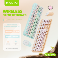 BAVIN Vente en gros GK990 ABS ultra silencieux 2.4ghz sans fil Bluetooth 105 touches Ensemble clavier souris