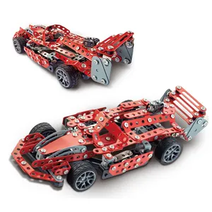 287PCS Metal Building Block Model Take別にRace Car Educational Children DIY Screwing Metal Assembly Toys