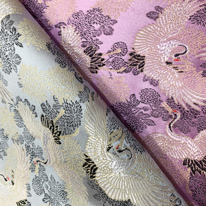 Tissu de brocart d'ameublement vente chaude prêt à expédier mode nouvelle soie noir <span class=keywords><strong>bleu</strong></span> rose 50 brocart Jacquard tissé 100% polyester - Product Image 4