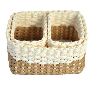 يمكن تخصيص صناديق تنظيم يدوية الصنع للمنزل/المكتب للحبل الورقي و المنسوجة - Product Image 2