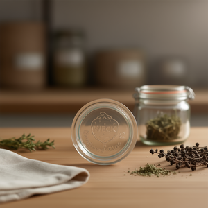 Couvercles en verre à bord rond Weck 80 mm pour bocaux de conservation - Product Image 3