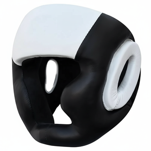 Étiquette tissée avec logo personnalisé de haute qualité Protège-tête en cuir synthétique PU Protection de boxe pour l'entraînement aux arts martiaux - Product Image 2