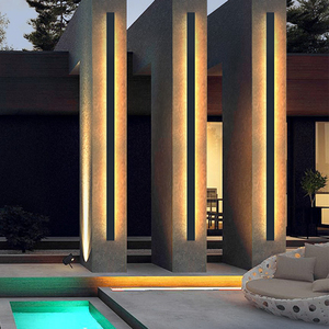 Ngoài trời không thấm nước LED Tường dải ánh sáng vườn biệt thự cổng năng lượng mặt trời phía trước cửa ánh sáng thép không gỉ cơ sở cho ngoài trời tường máy giặt - Product Image 3