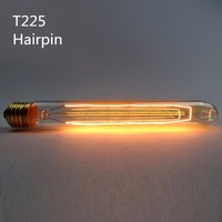 Meilleure vente E27 E26 Vintage Edison ampoule T30 185mm Long Tube en verre 25w 40w 60w ampoule Antique 110V 220V