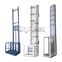 Monte-charge hydraulique compact pour villa, élévateur à rail de guidage, plateforme de levage pour entrepôt et usage domestique, palan à matériaux simple