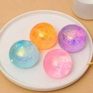 Pelota Antiestrés de Maltitol con Lentejuelas Aurora de Rebote Lento y Explosión, Juguete Compresible para Aliviar el Estrés - Product Image 3