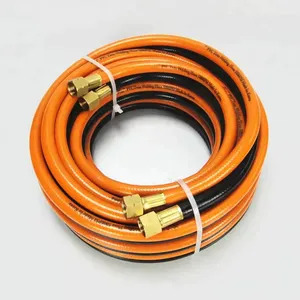 China Lage Prijs Vijf Lagen Pvc Twin Line Lasslang, 1/4 5/16 3/8 1/2 Inch Zuurstof Lpg Gas Luchtslang Met 20 Bar 300 Psi 100M