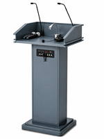Pupitre numérique de conférence avec double microphone et haut-parleur pour l'école, l'université, la salle de conférence, la table d'enseignant