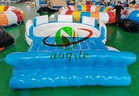 Plateforme flottante gonflable en PVC pour loisirs en plein air, 3,6x3,6m, île aquatique, plateforme sportive, salon aquatique, certifiée CE