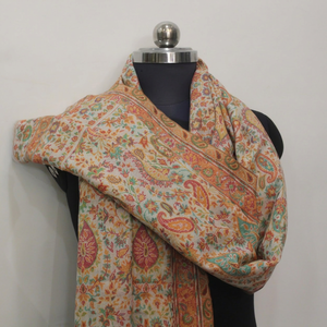 Women Ethnic Embroidered Scarf Warm Long <b>Shawl</b> Winter Floral Paisley <b>Wrap</b> - Product Image 1