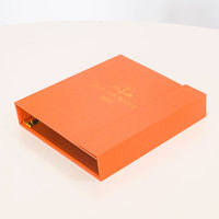 Porte-documents de luxe en lin avec mécanisme de reliure métallique pour présentations professionnelles