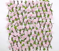 Panneaux en treillis de bois de 1,2 m avec lierre artificiel, clôture en feuilles de bois pour l'intimité, treillis extensible pour la verdure, écran pour patio et balcon