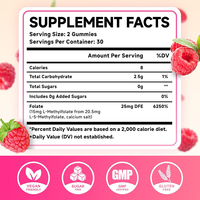 Gummies de L-méthylfolate de qualité supérieure, directement de l'usine, avec méthylfolate et L-méthylfolate pour la santé cérébrale