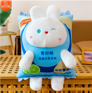 Ce/ASTM chứng nhận Hot Bán thỏ đồ chơi sang trọng mềm Kawaii tùy chỉnh Thú nhồi bông với chip đầy màu sắc túi - Product Image 4