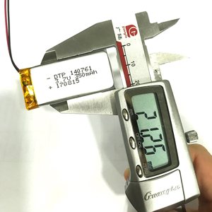 แบตเตอรี่ลิเธียมไอออน 140761 350mAh 3.7V ของแท้จากโรงงาน OEM โพลิเมอร์ ขายส่ง คุณภาพดี ความจุขนาดใหญ่ - Product Image 3