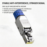 Conector Modular Blindado 8P8C FTP, Conectores sin Herramientas para Cat5e Cat6a Cat7 Cat8 RJ45, Conector Modular RJ45