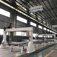 Lini Produksi Linear Otomatis untuk Pintu dan Panel dengan Mesin Pengolah Kayu, Gantry Loader, Stacker, dan Konveyor
