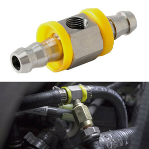 कार ईंधन दबाव सेंसर एडाप्टर 1/8 "npt t-फिटिंग एडाप्टर 1/2" बार्बेड पुश लॉक ईंधन नली लाइन त्वरित कनेक्टर फिटिंग - Product Image 1