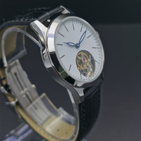 Hochwertige Herren Rad uhren drehen Edelstahl Pfau Uhrwerk China Möwe Tourbillon Uhr