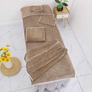 Beauty Salon Set 6-Piece <strong>Spa</strong> <strong>Facial</strong> <strong>Towels</strong> Beauty Lying <strong>Towel</strong> With Embroider Logo - Product Image 5