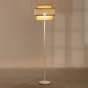 Pantalla <span class=keywords><strong>de</strong></span> tela retro <span class=keywords><strong>de</strong></span> fábrica Lámparas <span class=keywords><strong>de</strong></span> <span class=keywords><strong>pie</strong></span> Single Pole E27 Lámpara <span class=keywords><strong>de</strong></span> <span class=keywords><strong>pie</strong></span> clásica minimalista - Product Image 4