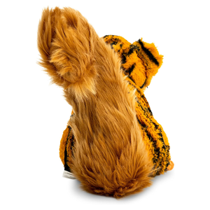 Long Fluffy lớn sóc đuôi màu hồng nhựa mũi sống động như thật màu cam hổ đồ chơi trang trí lai động vật mềm sang trọng ngồi hổ - Product Image 2