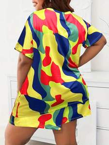 Chemise de nuit imprimée léopard pour femme corpulente, vêtements de nuit grande taille, pyjama décontracté - Product Image 4