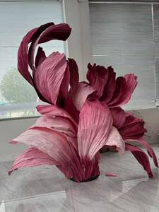 Rideau en <span class=keywords><strong>organza</strong></span> fait main, plissé en forme de vague, motif floral 3D, fleur de forme libre pour décoration de toile de fond de <span class=keywords><strong>mariage</strong></span> - Product Image 6