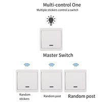 Commutateur intelligent Télécommande murale Wifi Life Wifi Interrupteur mural 1/2/3/4 voies Variateur d'éclairage mural Wifi