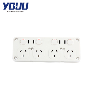 YOUU Australia SAA 4-Wege-<span class=keywords><strong>Powerboard</strong></span> mit Australien-Stecker Individuell geschaltete Steckdosen 10A-Steckdose - Product Image 2