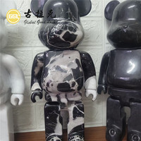 Ours brutal ornements taille marbre pierre marbre Statues ameublement personnalisé maison sur mesure taille moderne 3 ans naturel JS-01