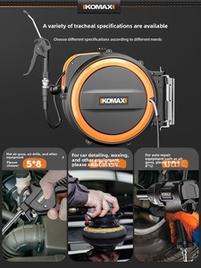 <span class=keywords><strong>Enrouleur</strong></span> de tube télescopique automatique pour tuyau d'air, pince de tambour électrique, pompe à air, tuyau d'air, outils pneumatiques pour réparation automobile et esthétique - Product Image 5