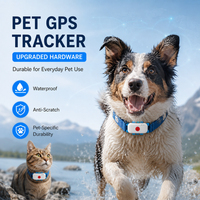 Rastreador de Mascotas con Collar de ABS+PC, Rastreador GPS IP67 Resistente al Agua, Rastreo en Tiempo Real, Geocerca Magnética Portátil, Android
