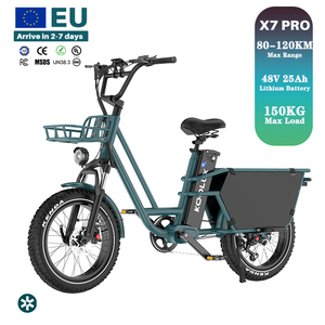 จักรยานไฟฟ้าขนส่งสินค้าจากคลังสินค้า EU ขนาดยาง 20 นิ้ว 250W 48V 25Ah ระยะทาง 80-120 กม. สำหรับส่งอาหารในยุโรป ขายส่ง ระยะทางไกล - Product Image 2