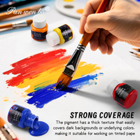 Peintures acryliques Panwenbo 25ml, 6 couleurs, pour artistes, peinture acrylique/verre/affiche/tissu/aquarelle, ensembles de peintures acryliques pour enfants