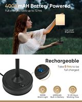 TSINYE Lampe de table rechargeable de haute qualité pour les restaurants Lampe de table usb Lampe de table rechargeable en tissu
