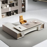 Ensemble de bureau et chaise de direction moderne haut de gamme pour le commerce, avec plateau en mélamine