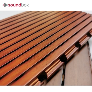 Panneau pour église, panneaux acoustiques intérieurs, plafond acoustique en bois rainuré, design 3D en bois, bois de caoutchouc massif, SOUNDBOX CN;GUA - Product Image 6