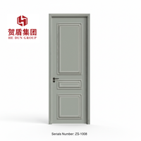Porte en bois massif peinte imperméable, insonorisée, résistante à l'humidité, pré-montée, moderne, pour salle de bain, jardin, salon, chambre à coucher