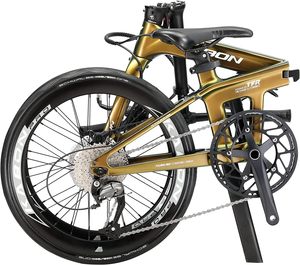 Vélo pliant en fibre de carbone KABON 20 pouces, 9 vitesses, frein à disque hydraulique, ultra léger, portable, vélo de ville pour les trajets quotidiens - Product Image 5