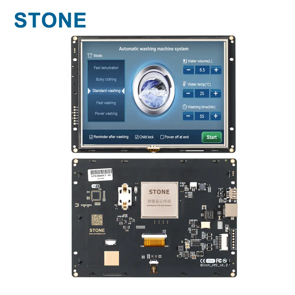 STONE 8 Inci Layar Sentuh LCD, Sistem Layar Sentuh Resolusi 800X600