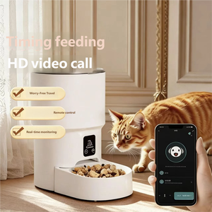 Comedero automático para gatos y perros, dispensador de comida inteligente con temporizador y control de cantidad, alimentador con control remoto por Wifi. - Product Image 3