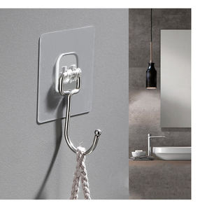 Ganchos de PVC Transparentes de Acero Inoxidable, Fuertes, Autoadhesivos e Impermeables para Colgar Llaves, Ropa, en la Cocina, Baño, Puerta o Pared - Product Image 6