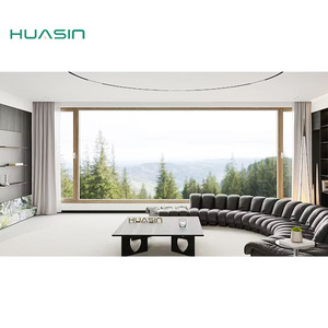 <span class=keywords><strong>Ventanas</strong></span> de Madera Revestidas de Aluminio Modernas Huasin NFRC CE para Villas de Ahorro Energético, Excelente Aislamiento Acústico y Térmico - Product Image 1