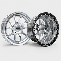 Jantes forgées sur mesure à beadlock unique 17x5 18x5 15x12 15x15 15x10 5x115 5x120 avec centre poli pour Camaro Challenger Charger