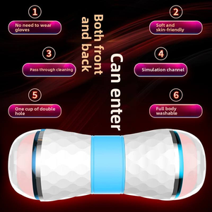 Dual Channel Dual-Purpose Vliegtuig Cup Mannelijke Volautomatische Masturbator Volwassen Seksspeeltje Siliconen Mond Vaginale Intelligente Verwarming - Product Image 2