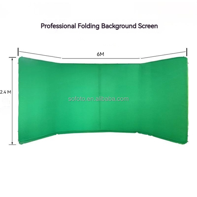 SOFOTO Aluminium Panoramic Background Chroma Key Green Lastolite Cover with Frame 2.4*6m Photo Studio Light Box Photography Kit