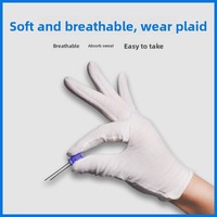 Vente directe usine – Gants de travail blancs en pur coton, respirants, fins, longueur opéra, texture lisse, sans silicone, sans poudre