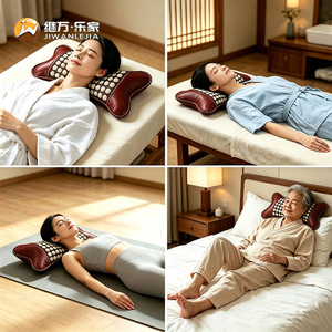 Coussin chauffant pour le cou en jade et tourmaline en forme d'os Jiwan Lejia, pour massage thermique et bien-être en spa - Product Image 6
